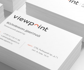 Фирменный стиль для промальп- компании «Viewpoint» - визитка