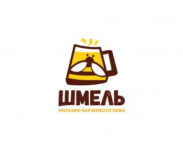 Логотип для живого бара «Шмель»